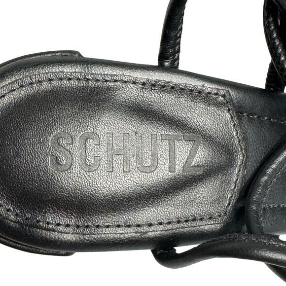 Schutz Fernanda Strappy Wrap Around Ankle Sandal in Black - Size 7.5 - Picture 6 of 8